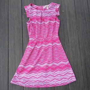 Pink and white summer dress